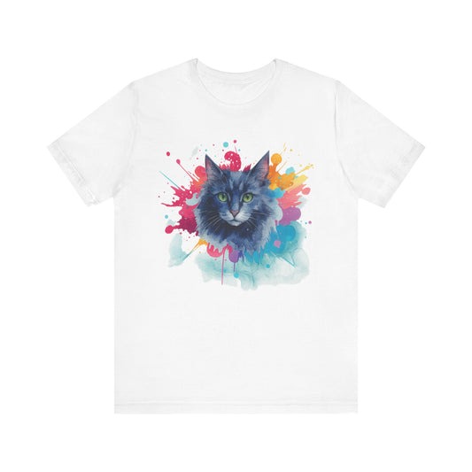 Colorful Cat Art T-shirt cat lovers
