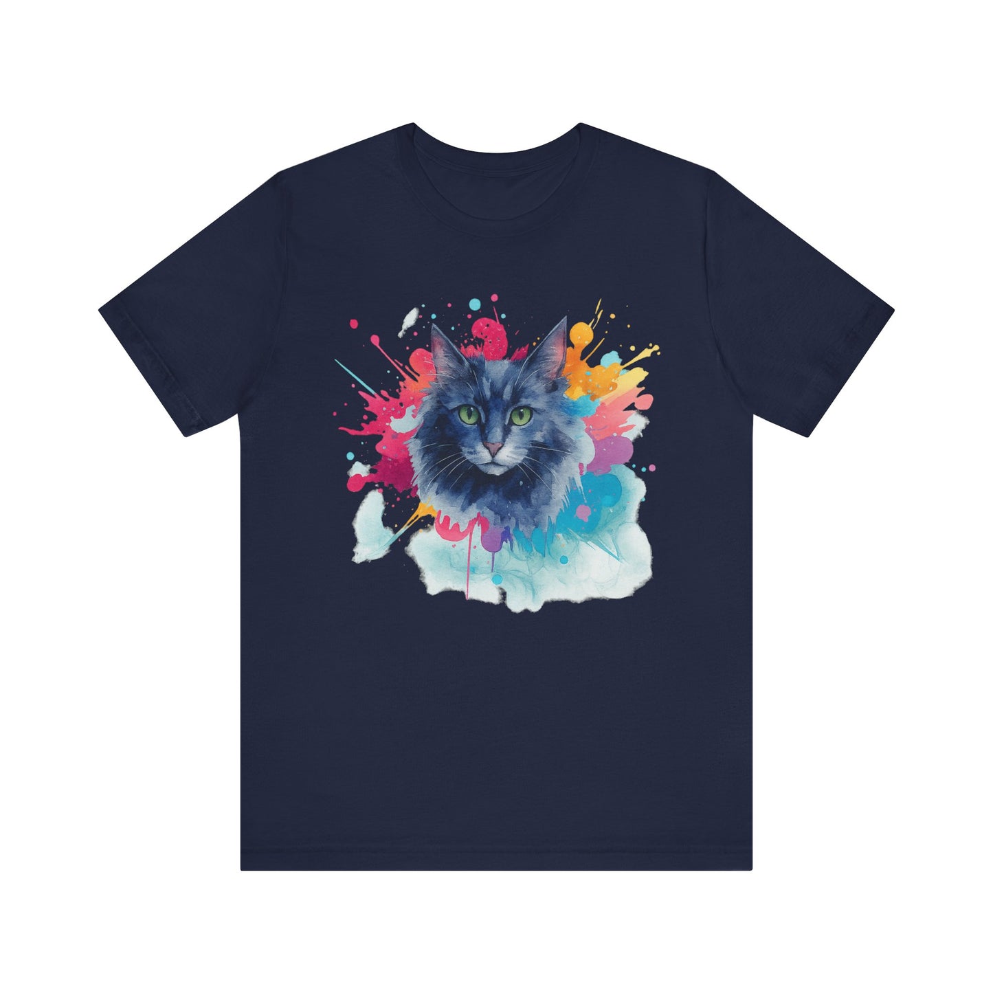 Colorful Cat Art T-shirt cat lovers