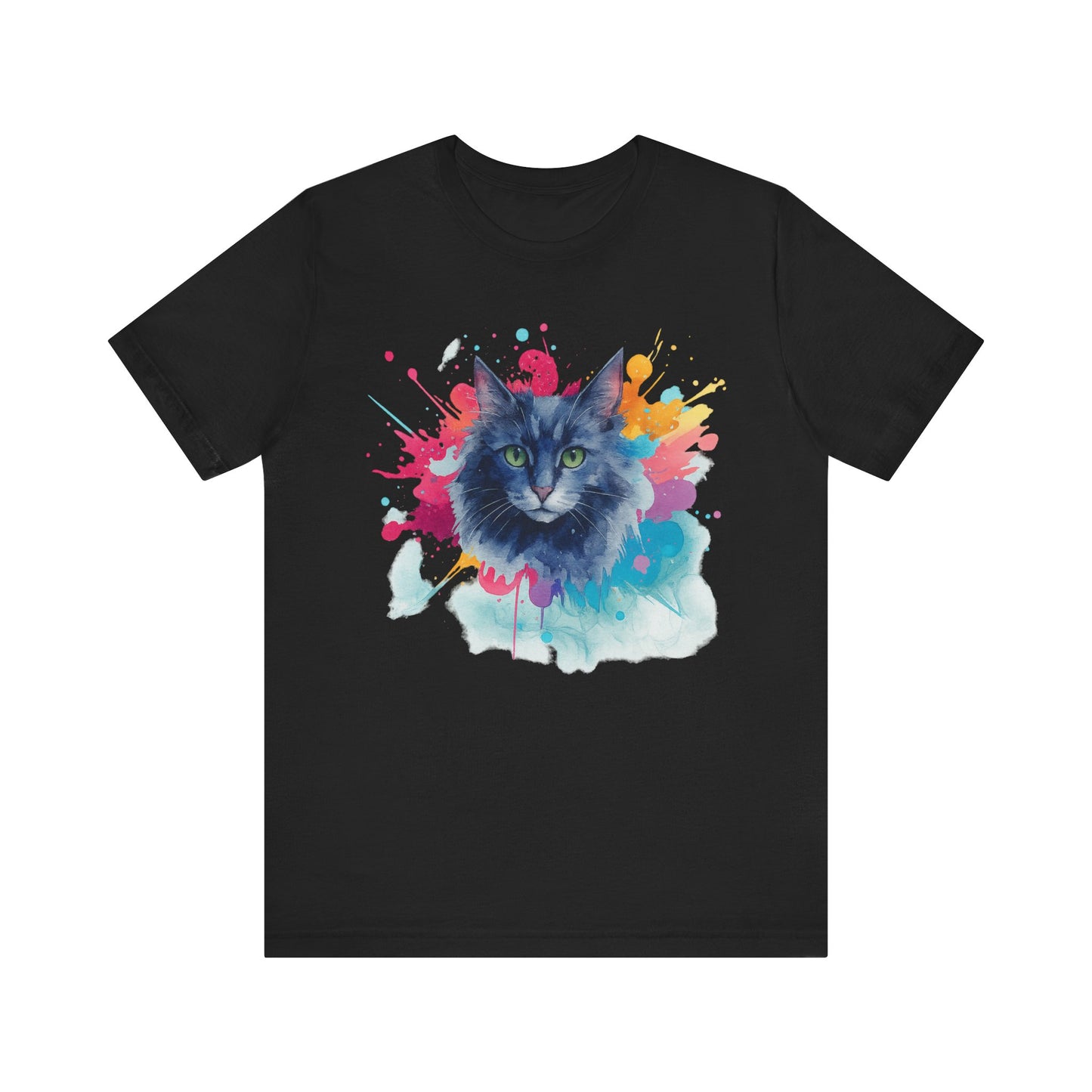 Colorful Cat Art T-shirt cat lovers