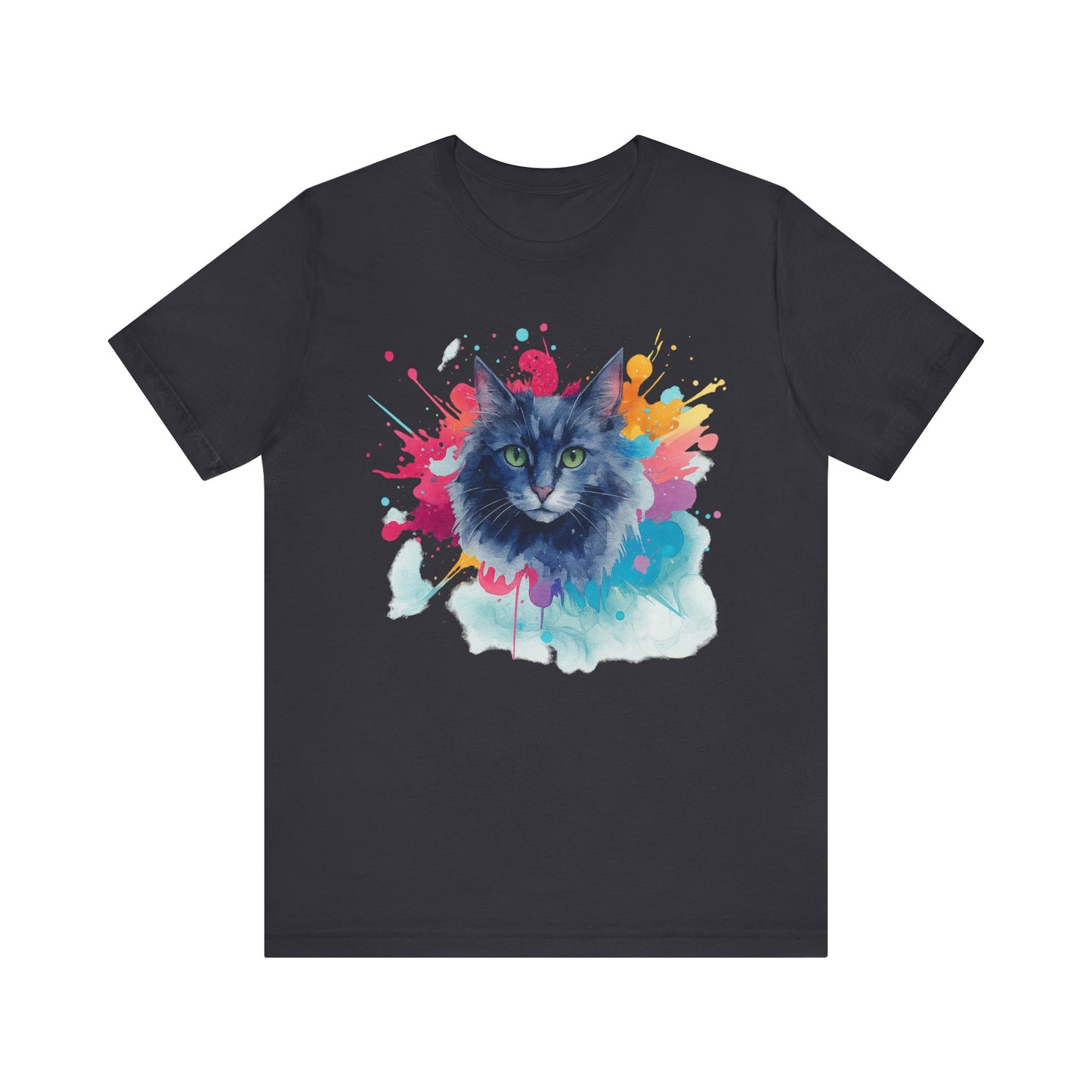 Colorful Cat Art T-shirt cat lovers
